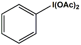Chemical diagram for Iodobenzene diacetate Cas # 3240-34-4
